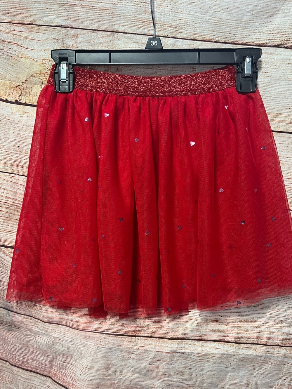 Red tutu skirt with hearts-Girls 8